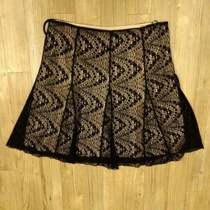 A|Wear Black and Nude Lace Skirt Size 16